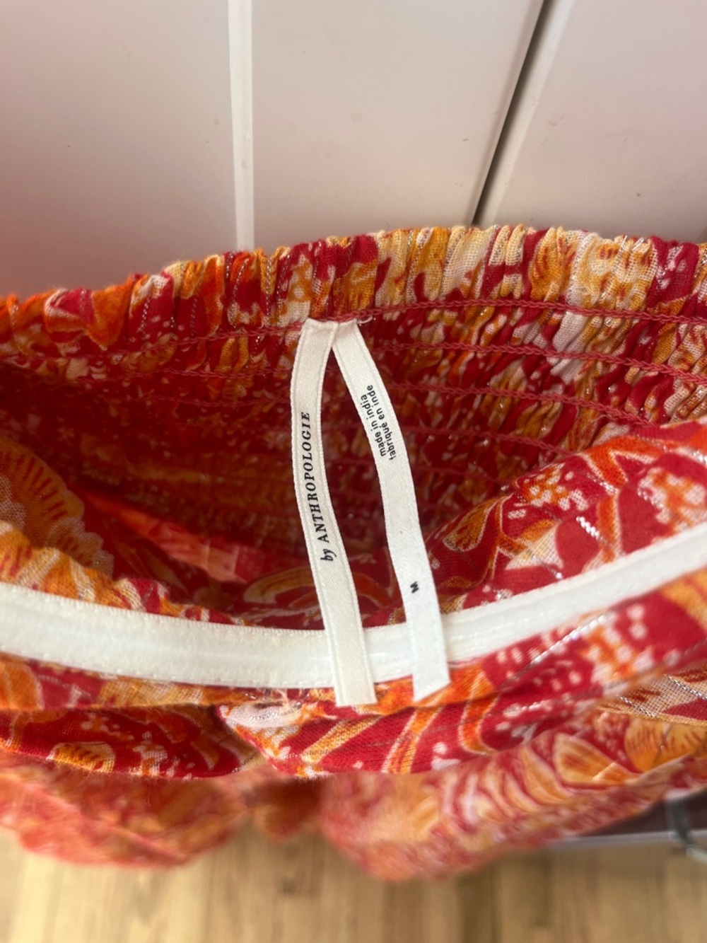 Anthropologie harem paisley floral metallic strapless jumpsuit size m - Picture 6 of 9